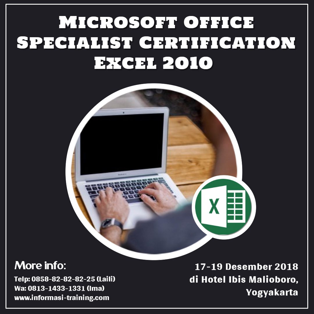 Microsoft Office Specialist Certification: Excel 2010 – PASTI JALAN